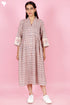 Cotton Crepe Dress In Block Print